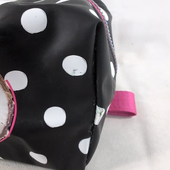Victorias Secret PINK Loco for Coco Polka Dot Toiletry Cosmetic Bag Travel Black - Picture 3 of 16